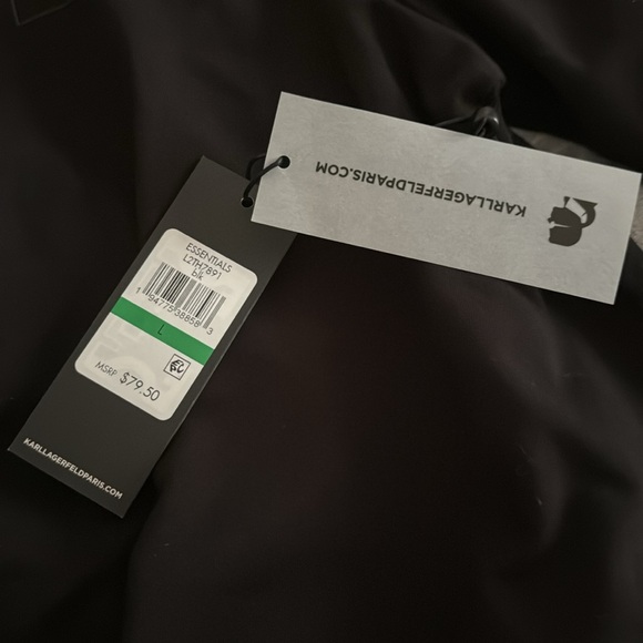 Karl Lagerfeld Paris Womens Front Tie Button Detail Sweatshirt - Picture 5 of 6